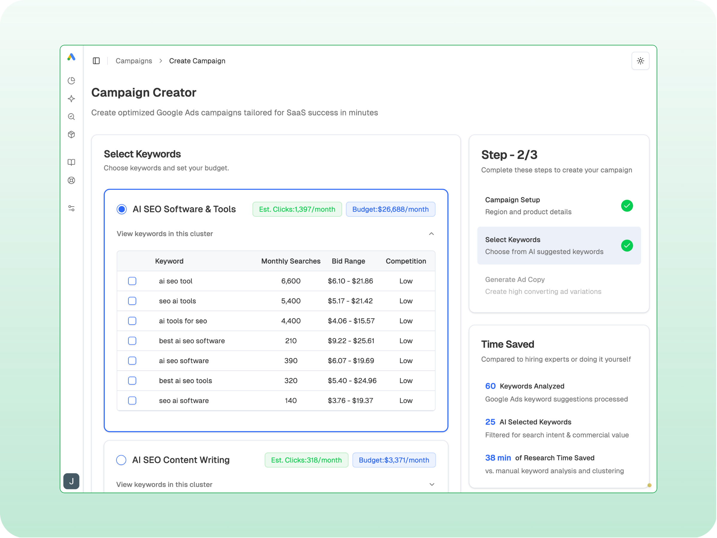 Google Ads AI - Keyword Research Tool